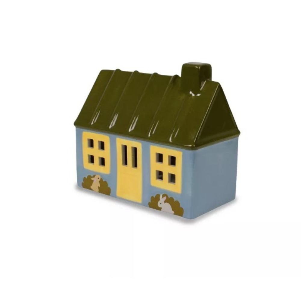 Target Bullseye ~ 5" Blue Ceramic LED Light Up House Village Easter Spring 2026 - Picture 2 of 7